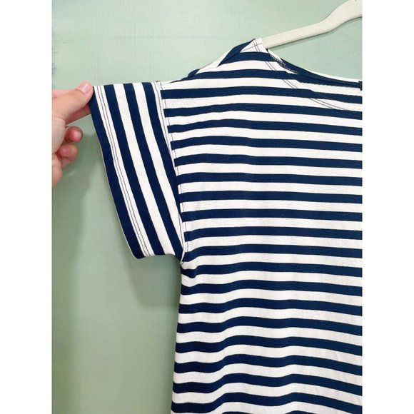 J.Crew Navy and White Striped Shirt Dress - Picture 3 of 4